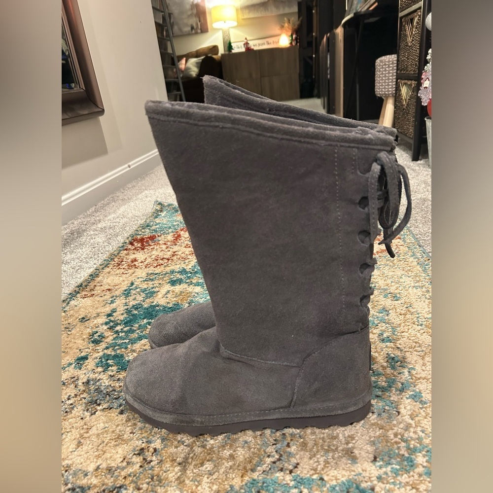 ✨BearPaw Suede Shearling Gray Boots - Picture 5 of 11